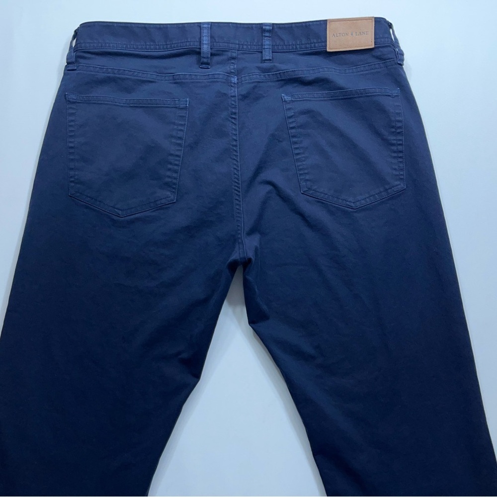 Alton Lane Pants Mens Size 34 Slim Five Pocket Chino Blue Stretch 33 in Inseam - Picture 11 of 15